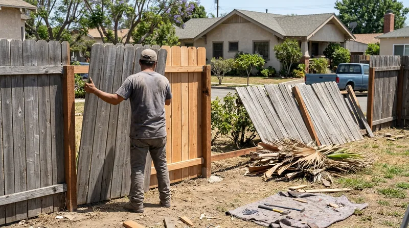 Storm Damage Fence Repair Long Beach
